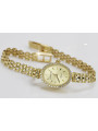 Italienische gelbe 14k goldene Damenuhr Geneve lw032y