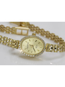 Italienische gelbe 14k goldene Damenuhr Geneve lw032y