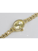 Italienische gelbe 14k goldene Damenuhr Geneve lw032y