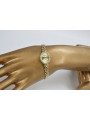 Italienische gelbe 14k goldene Damenuhr Geneve lw032y