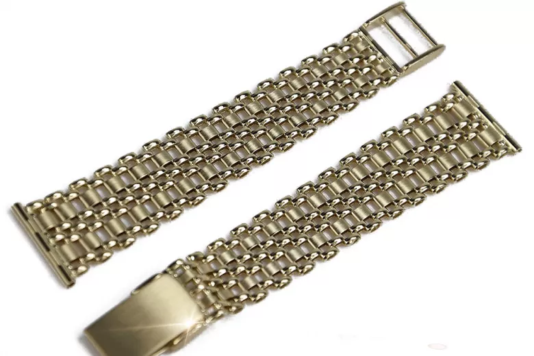 Bracelet ★ de montre en or rose jaune russiangold.com ★ or 585 333 Prix bas