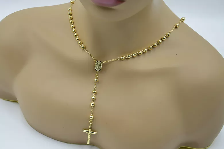 Yellow rose gold rosary chain ★ russiangold.com ★ Gold 585 333 Low price