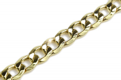 Italian yellow 14k gold Gourmette chain cc037y