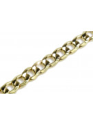 Italian yellow 14k gold Gourmette chain cc037y