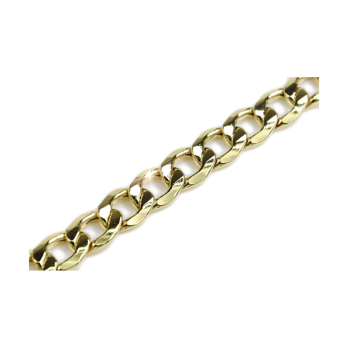 Italian yellow 14k gold Gourmette chain cc037y