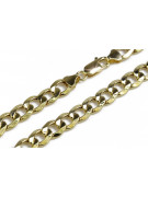 Italian yellow 14k gold Gourmette chain cc037y