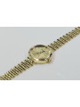 Italienische gelbe Damenuhr Geneve aus 14 Karat 585er Gold lw009y