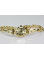 Italienische Damenuhr aus Gelbgold, Geneve Lady Gift lw089y