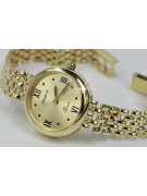 Italienische gelbe Damenuhr aus 14 Karat Gold, Geneve Lady Gift Geneve lw013y