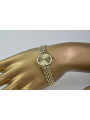 Italienische gelbe Damenuhr aus 14 Karat Gold, Geneve Lady Gift Geneve lw013y