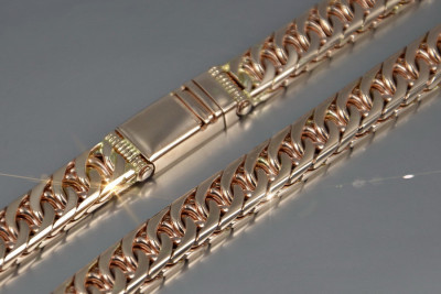 Moskauer Kette aus russischem Roségold (italienisches Gelb) (verschiedene Gewichte) cc030