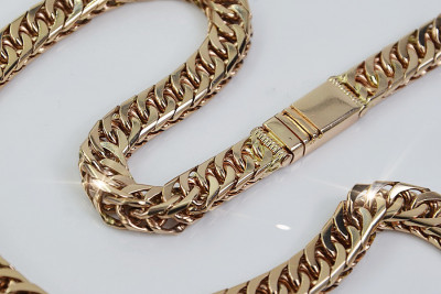 Moskauer Kette aus russischem Roségold (italienisches Gelb) (verschiedene Gewichte) cc030