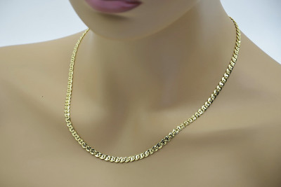 Italienische gelbe Guccistyle-Kette aus 14 Karat 585er Gold cc032y