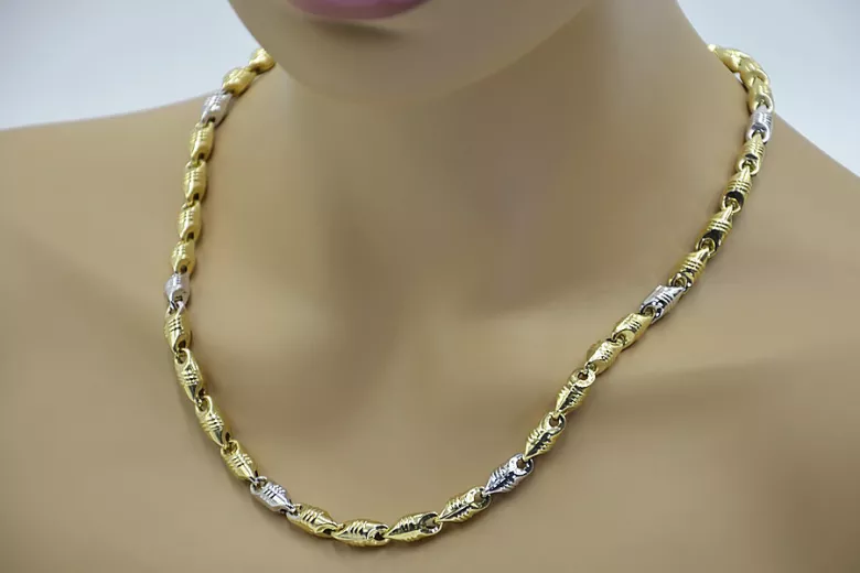 Chaîne italienne en or jaune 14 carats cc027yw