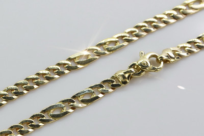 Vintage rose Italian yellow gold chain cc023y