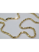 Galben italian 14k 585 aur Corda Rope lanț cc038y