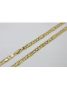 Italian yellow 14k gold hollow Figaro chain cc060y