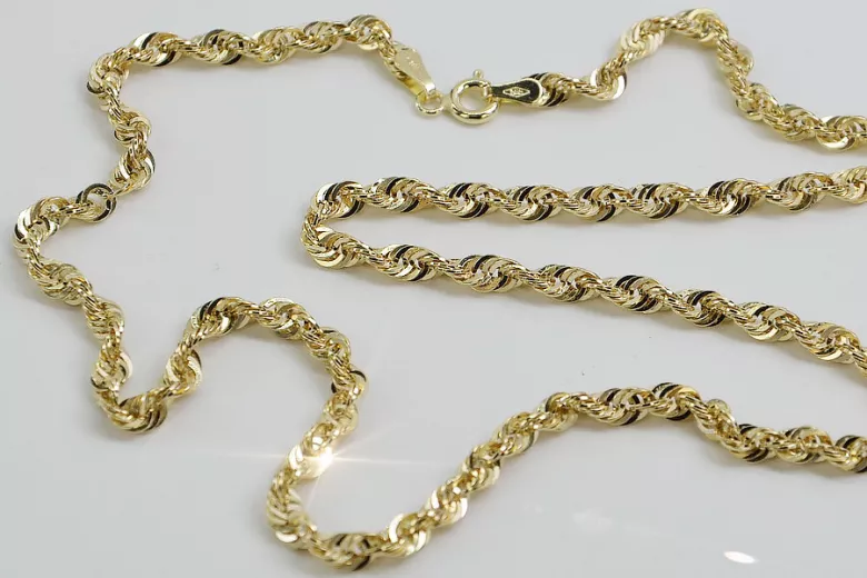 Yellow rose gold chain ★ russiangold.com ★ Gold 585 333 Low price