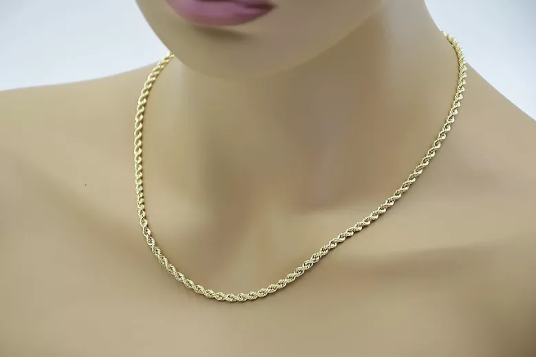 Yellow rose gold chain ★ russiangold.com ★ Gold 585 333 Low price