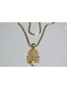 Gold God's medallion with a chain ★ zlotychlopak.pl ★ Gold 585 333 Low price