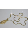 Gold God's medallion with a chain ★ zlotychlopak.pl ★ Gold 585 333 Low price