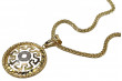 Pendentif Versace en or 14 carats avec chaîne d’ancrage cpn020y&cc036y