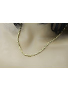 Lanț Rope Singapore din aur galben italian de 14k 585 cc074y