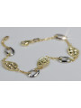 Yellow white Italian 14k gold fancy bracelet cb146yw