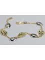 Pulsera de lujo de oro italiano blanco amarillo de 14k cb146yw