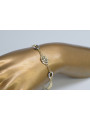 Pulsera de lujo de oro italiano blanco amarillo de 14k cb146yw