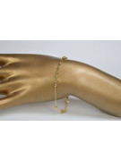 Italian 14k gold rosary "Dolce Gab" bracelet rbc002yw