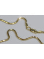 Italienische gelbe 14-Karat-Gold-585-Fuchsschwanz-Schlangen-Tondo-Kette cc020y