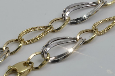 Жълта розово злато верижка ★ russiangold.com ★ злато 585 333 Ниска цена