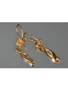 Russian rose gold earrings vens257