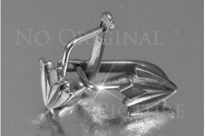 Russian rose gold earrings vens258