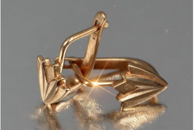 Russian rose gold earrings vens258