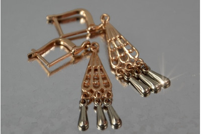 Russian rose gold earrings vens262