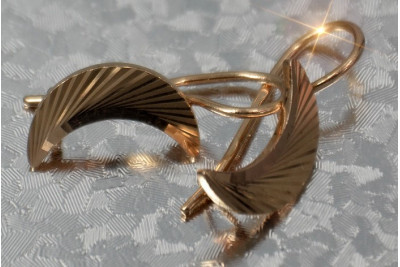 Russian rose gold earrings vens263