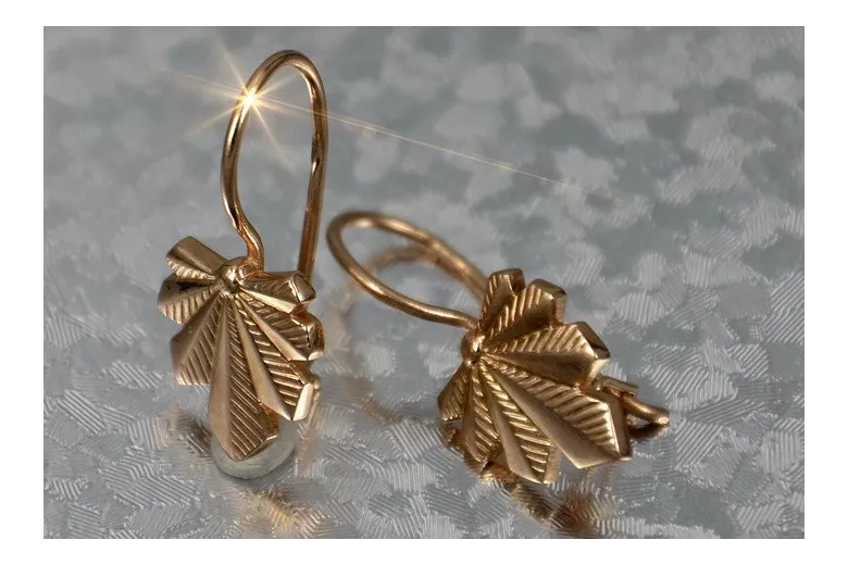 Russian rose gold earrings vens264