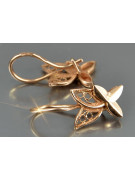 Russian rose gold earrings vens271