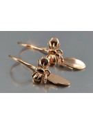 Russian rose gold earrings vens280