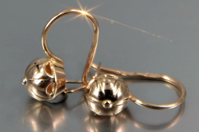 Russian rose gold earrings vens285