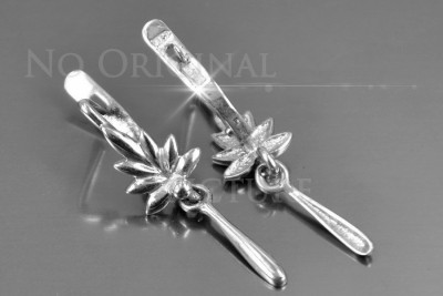 Russian rose Soviet gold earrings vens289