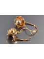 Russian rose Soviet gold earrings vens292