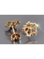 Russian rose Soviet gold earrings vens301