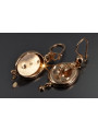 Russian rose Soviet gold earrings vens312