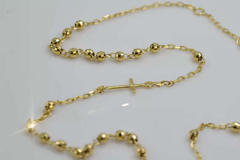 Yellow rose gold rosary chain ★ russiangold.com ★ Gold 585 333 Low price