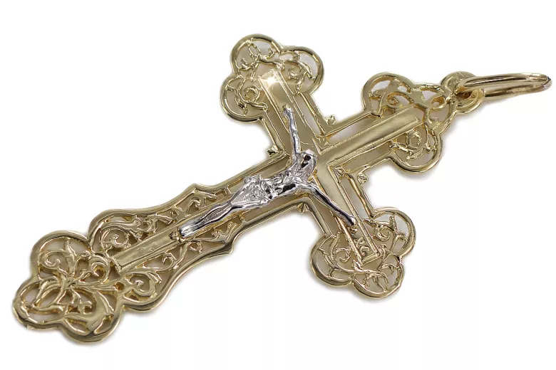 Gold Orthodox Cross ★ russiangold.com ★ Gold 585 333 Low price