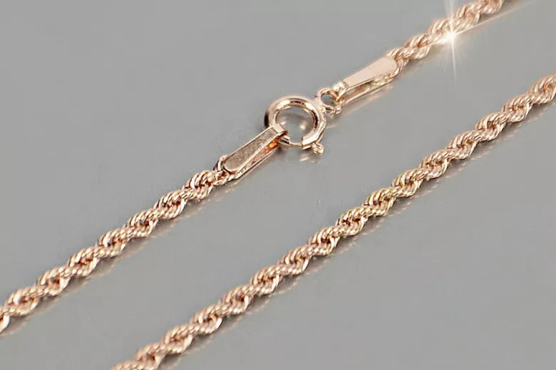 Yellow rose gold chain ★ russiangold.com ★ Gold 585 333 Low price