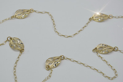 Gelb-weiße italienische Goldkette, modisch cc072